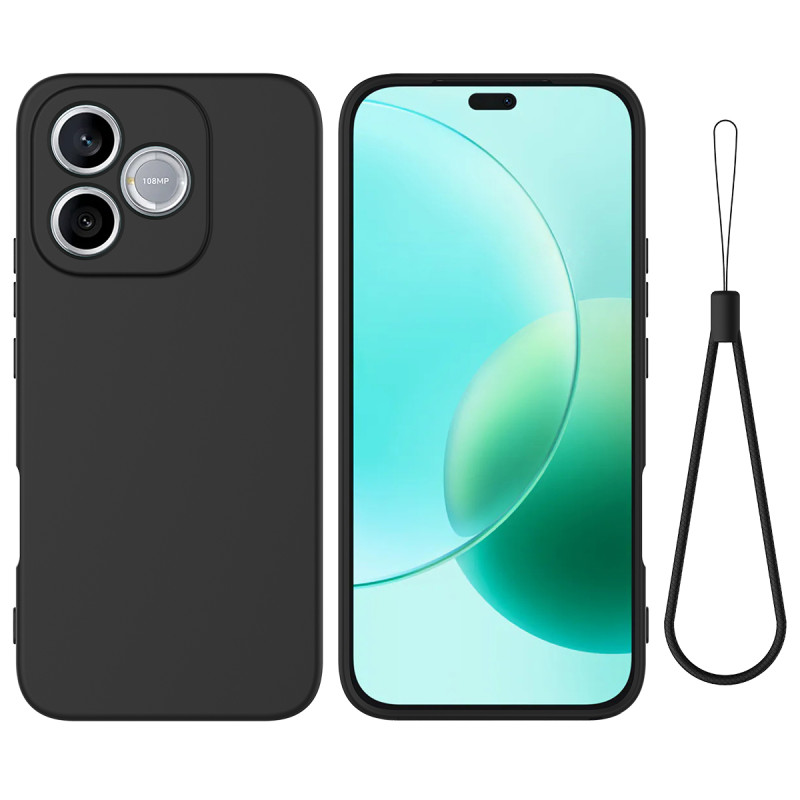 Coque Honor 600 Lite Silicone Liquide à Lanière
