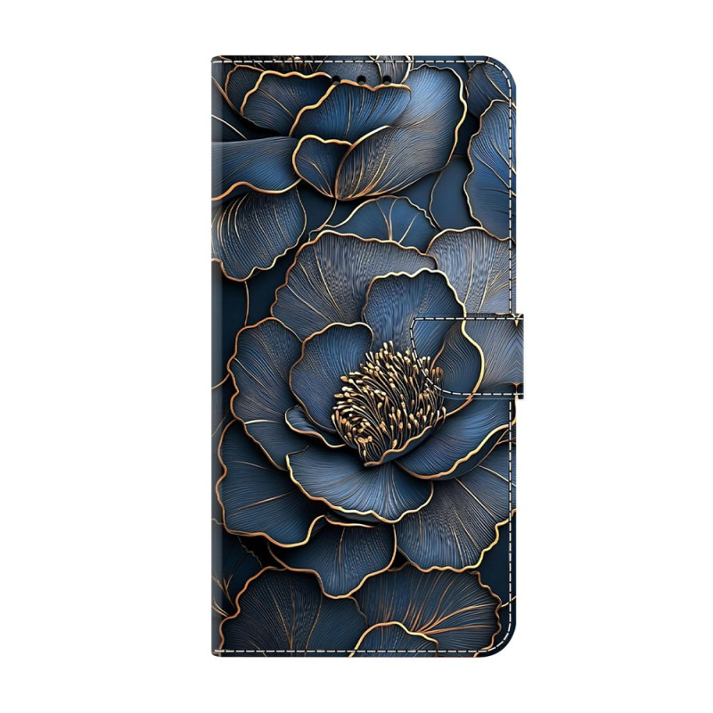 Housse Moto G77 / G67 Pivoine Bleue