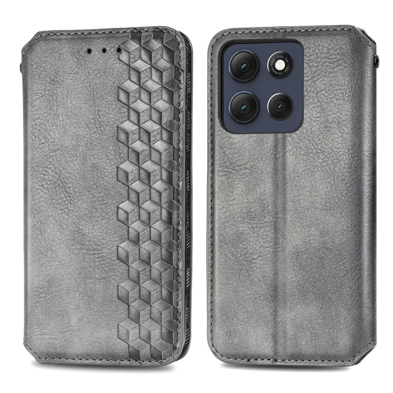 Flip Cover Moto G77 / G67 Effet Daim Vintage