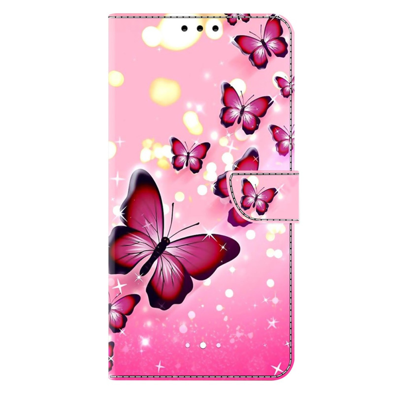 Housse Samsung Galaxy A27 5G Papillons Roses