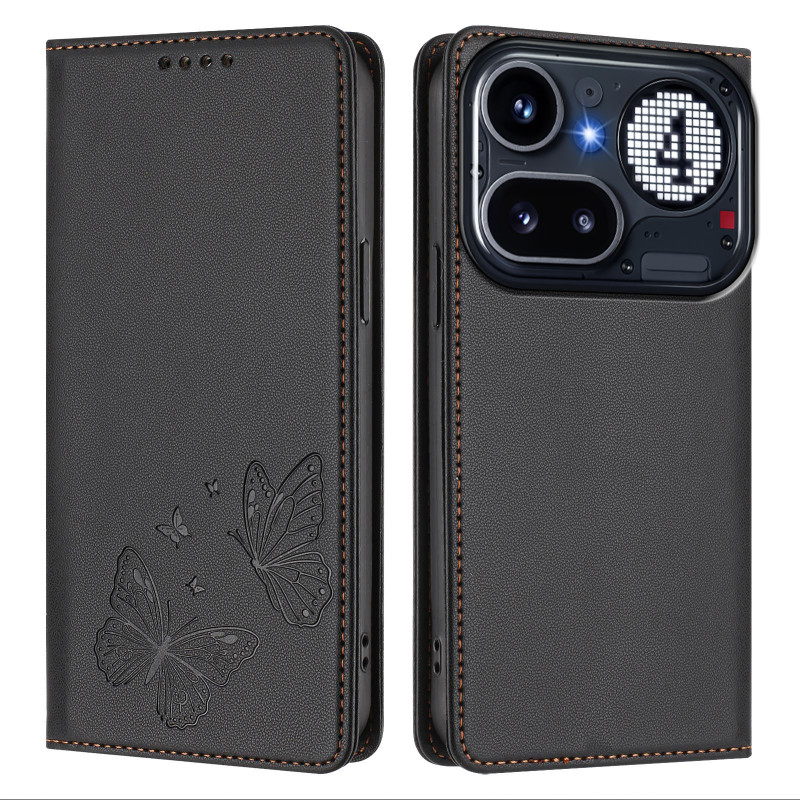 Flip Cover Nothing Phone (4a) Pro Papillons Embossés