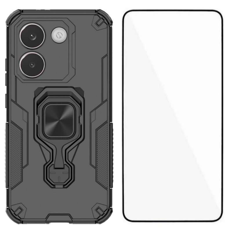 Coque Poco X8 Pro 5G Ring Résistante avec Protecteur Écran