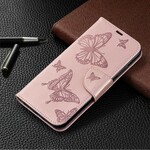 Housse Xiaomi Redmi Note 7 Papillons Imprimés à Lanière