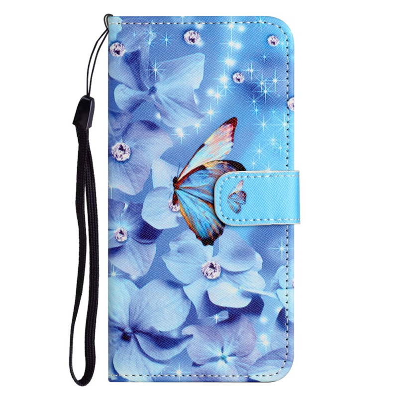Housse Moto G67 Power / G57 Power Papillons Diamants