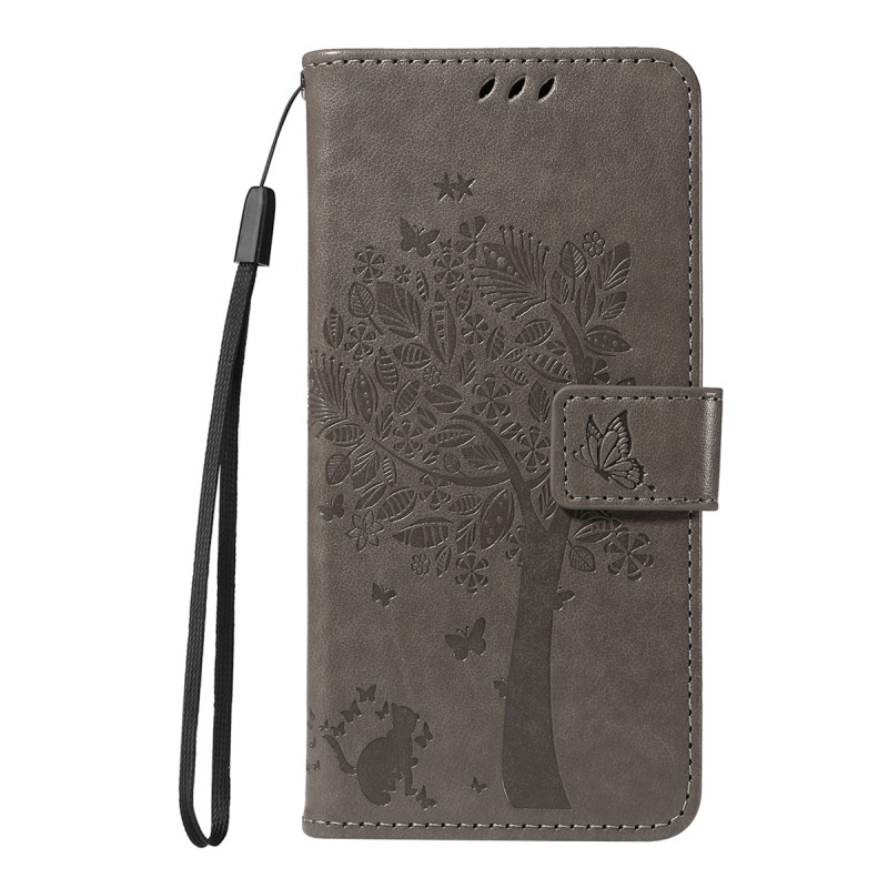 Housse Moto G67 Power / G57 Power Chat et Arbre