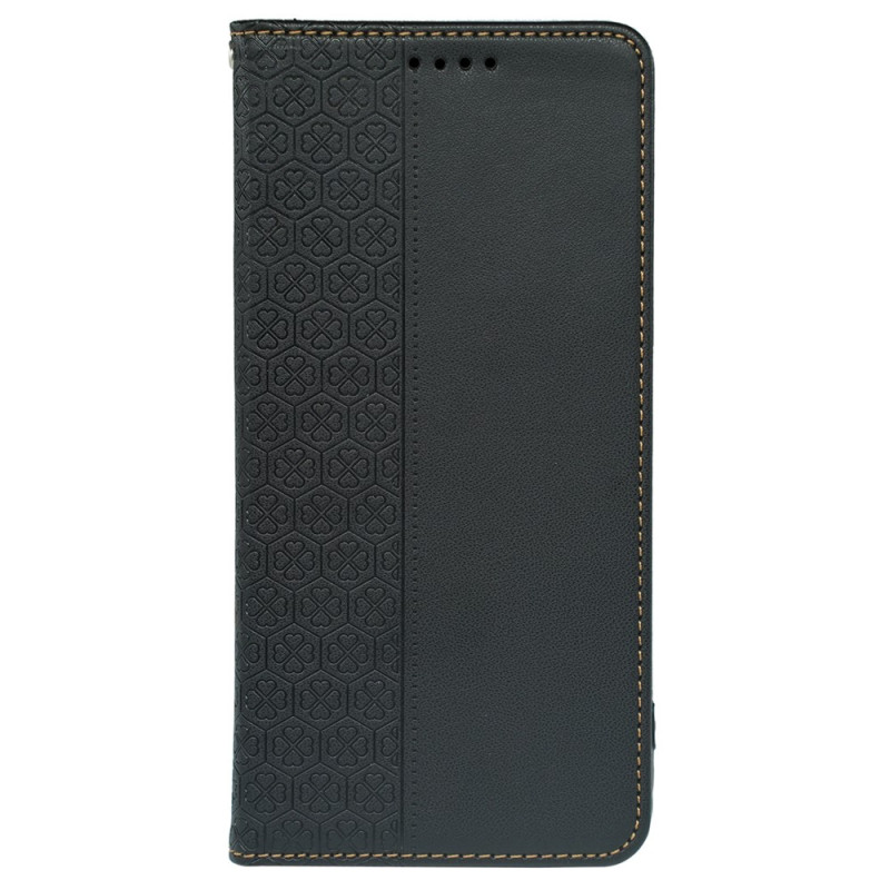 Flip Cover Moto G67 Power / G57 Power Motif Trèfles à Quatre Feuilles