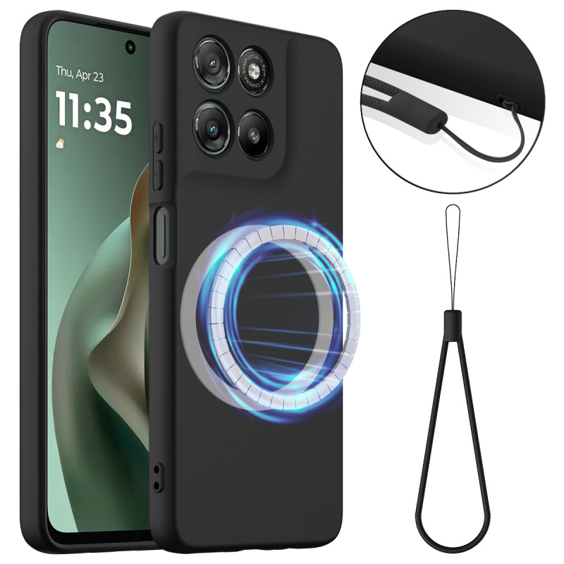 Coque Moto G67 Power / G57 Power Magnétique avec Lanière