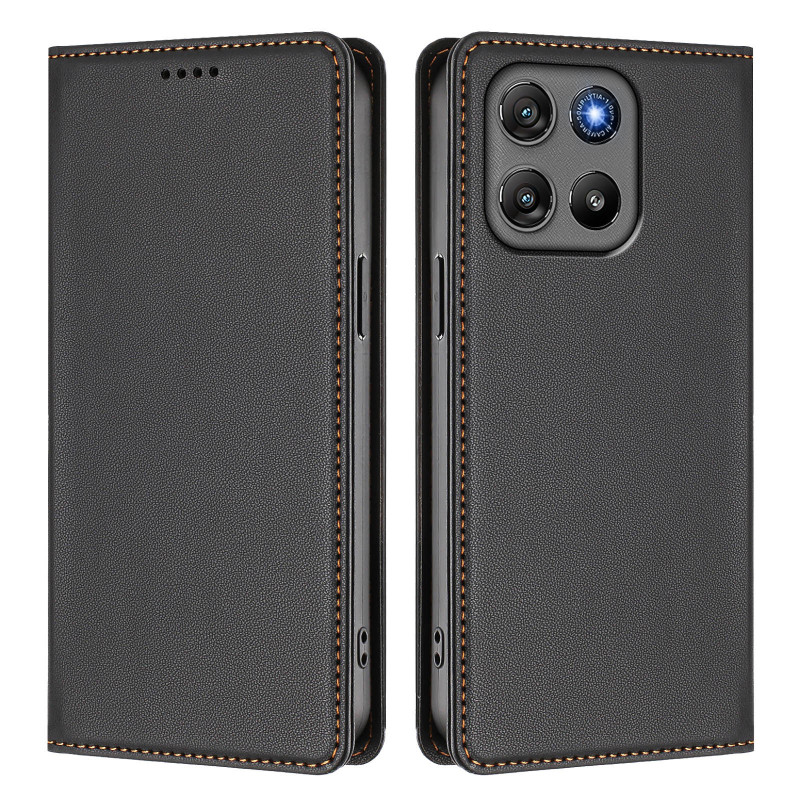 Flip Cover Moto G67 Power Couture (blocage RFID)