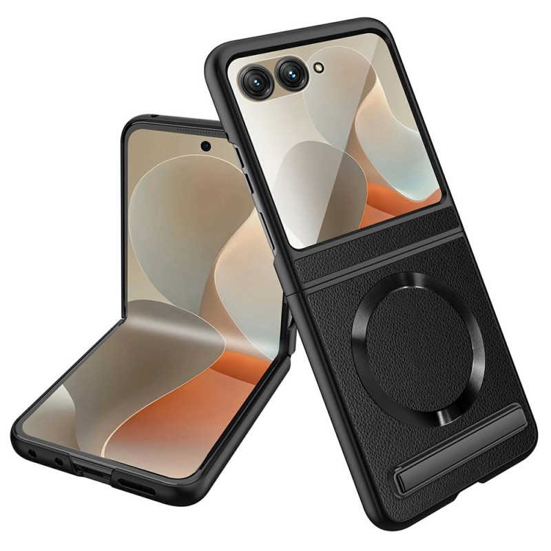 Coque Motorola Razr 70 / 60 / 50 Magnétique Effet Cuir avec Support