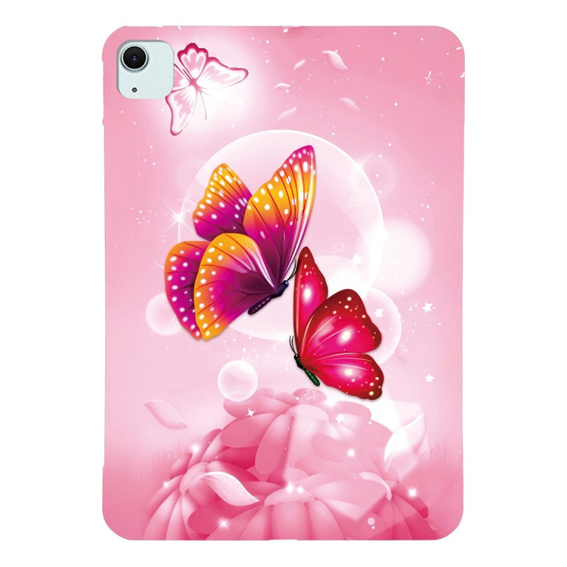 Coque iPad Air 13 (2026) 2025) (2024) / Pro 12.9 Papillons Roses