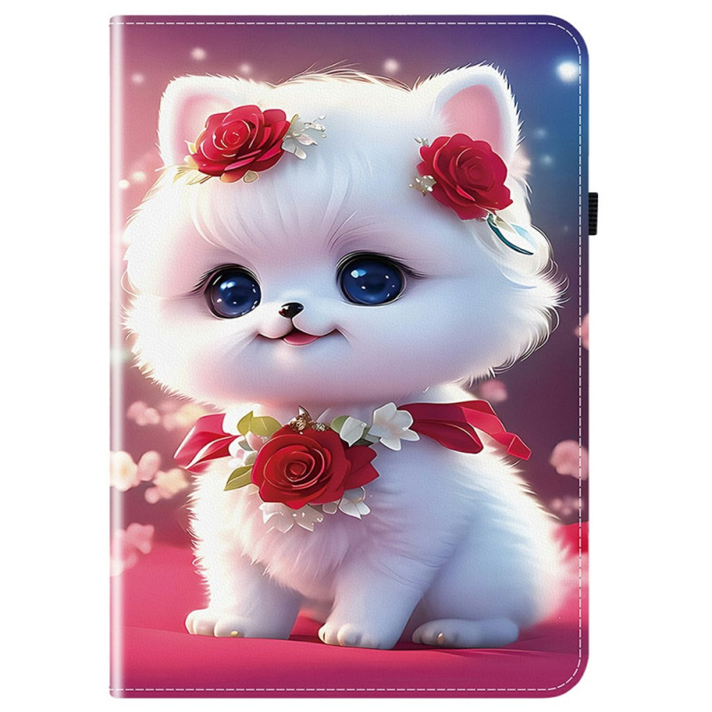 Étui iPad Air 13 (2026) 2025) (2024) / Pro 12.9  Chat et Roses