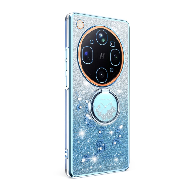 Coque Oppo Find X9 Ultra Anneau-Support Strass et Fleurs KADEM