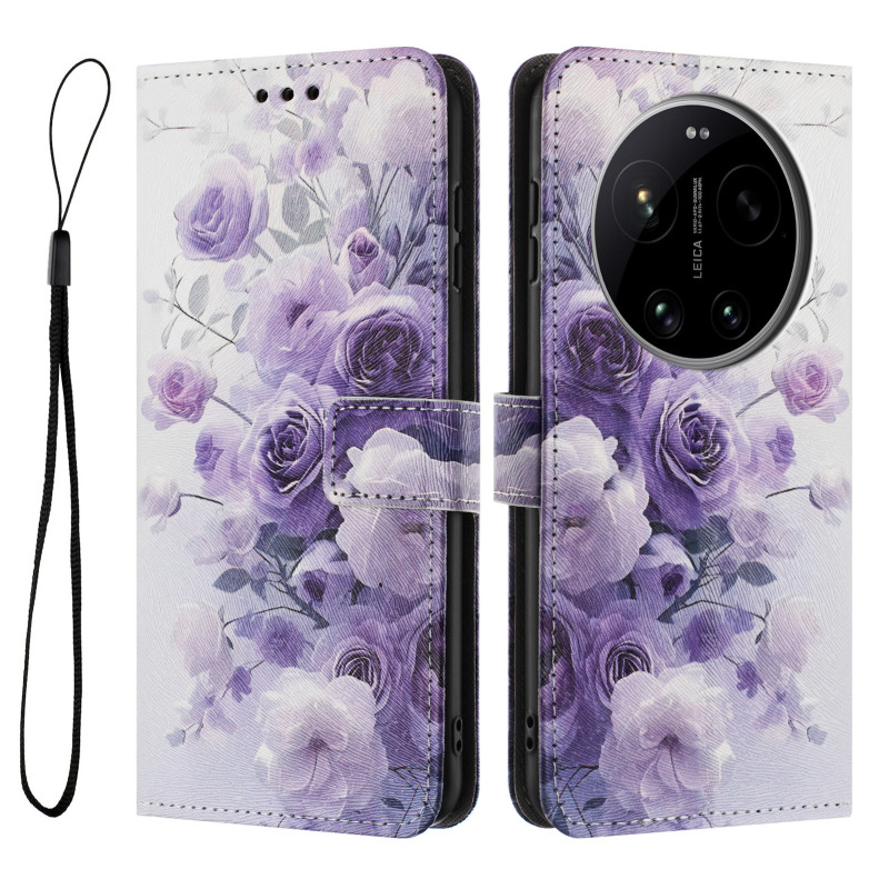 Housse Xiaomi 17 Ultra Fleurs Violettes