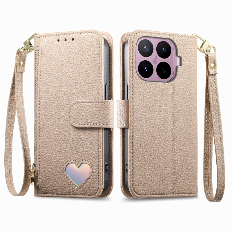 Housse Xiaomi 17T Pro Portefeuille Design Coeur
