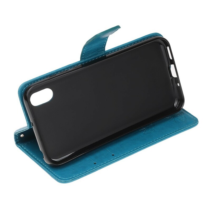 Housse Huawei Y5 2019 Papillons Et Fleurs À Lanière