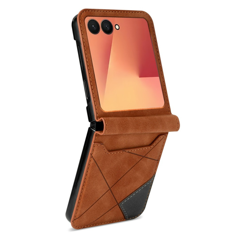 Coque Samsung Galaxy Z Flip 8 avec Porte-Carte et Finition Bicolore