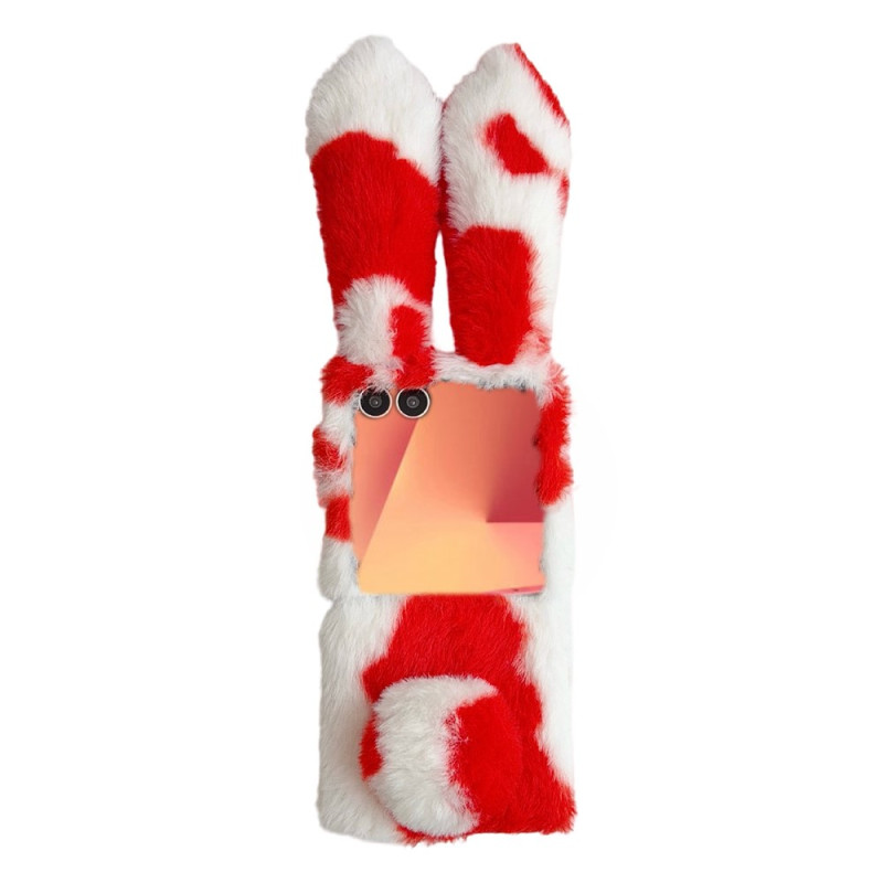 Coque Samsung Galaxy Z Flip 8 Peluche Lapin Motif Vache