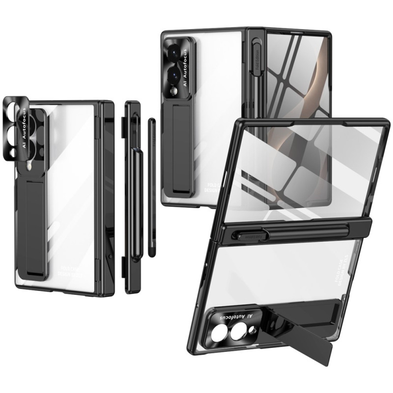 Coque Samsung Galaxy Z Fold 8 Transparente avec Protection de Charnière et Stylet