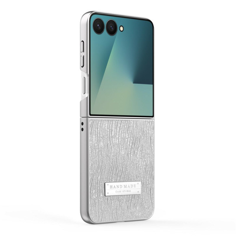Coque Samsung Galaxy Z Flip 8 Effet Cuir Design Vague
