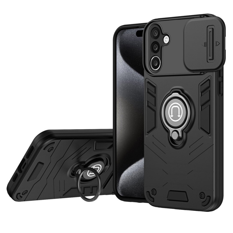Coque Samsung Galaxy A27 5G Effet Métal avec Support et Protection Caméra