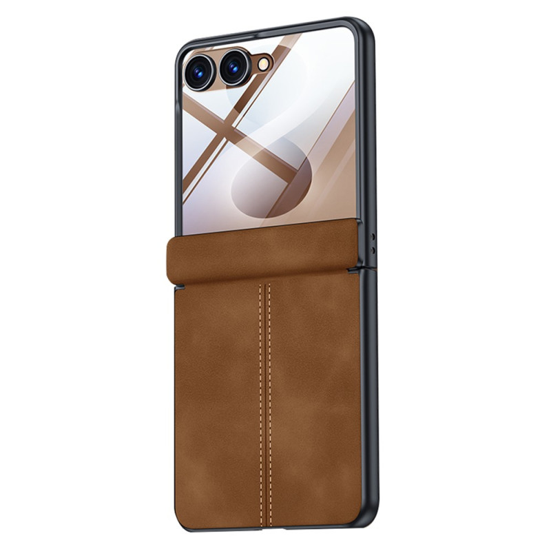 Coque Samsung Galaxy Z Flip8 / Samsung Galaxy Z Flip 8 Protection Charnière et Verre Trempé Effet Cuir