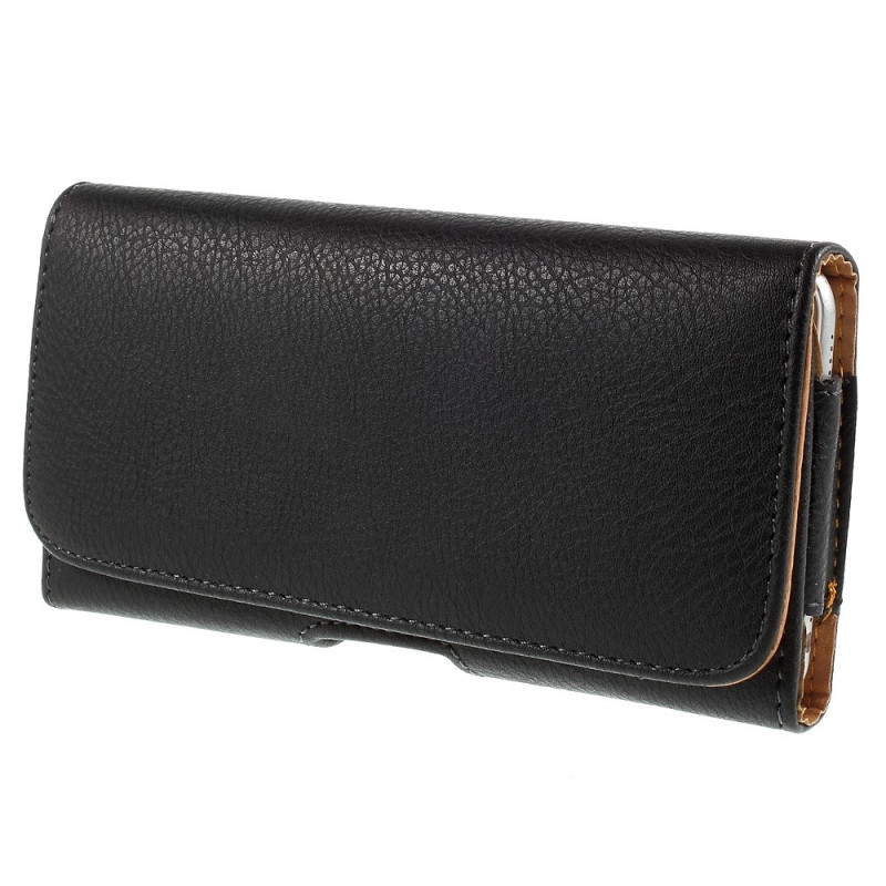 Étui Universel Grain Litchi avec Clip Ceinture 160 × 79 mm