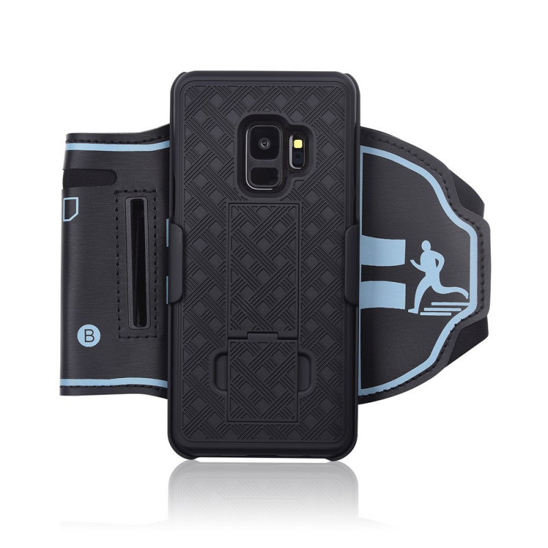 Brassard Sport avec Coque Rigide et Support pour Samsung Galaxy S9