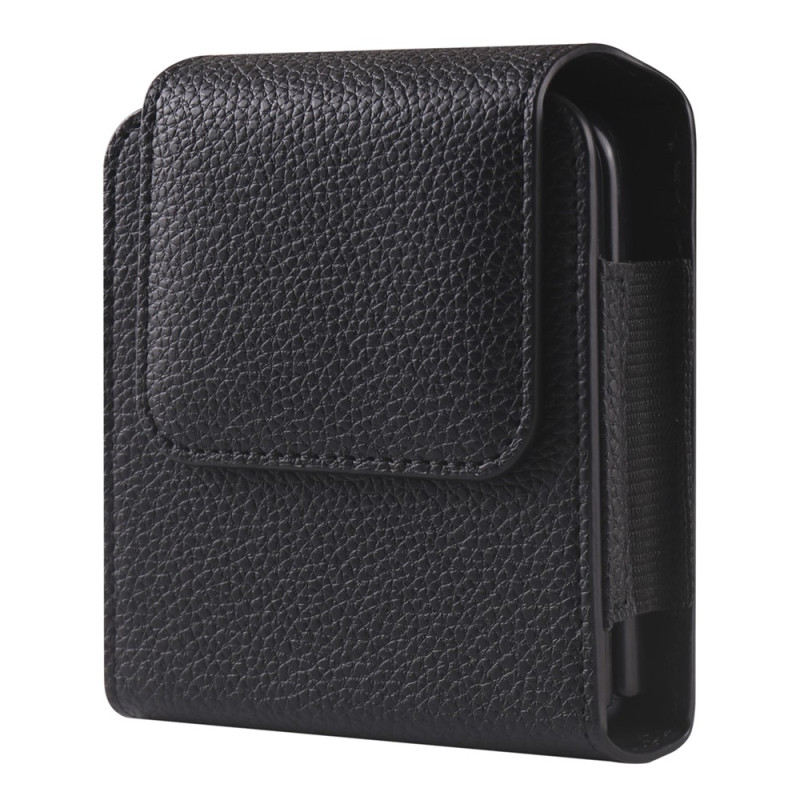 Étui Ceinture en Cuir PU avec Mousqueton pour Samsung Galaxy Z Flip