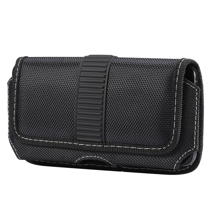 Étui Ceinture Horizontal Universel en Tissu Oxford pour Smartphone 5,8 à 6,1 Pouces