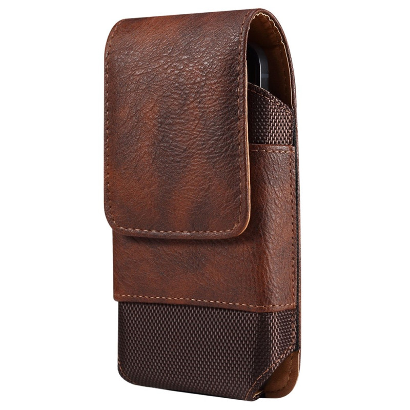 Étui Ceinture Universel en Cuir Microfibre avec Porte-Carte pour Smartphone 6,1 Pouces