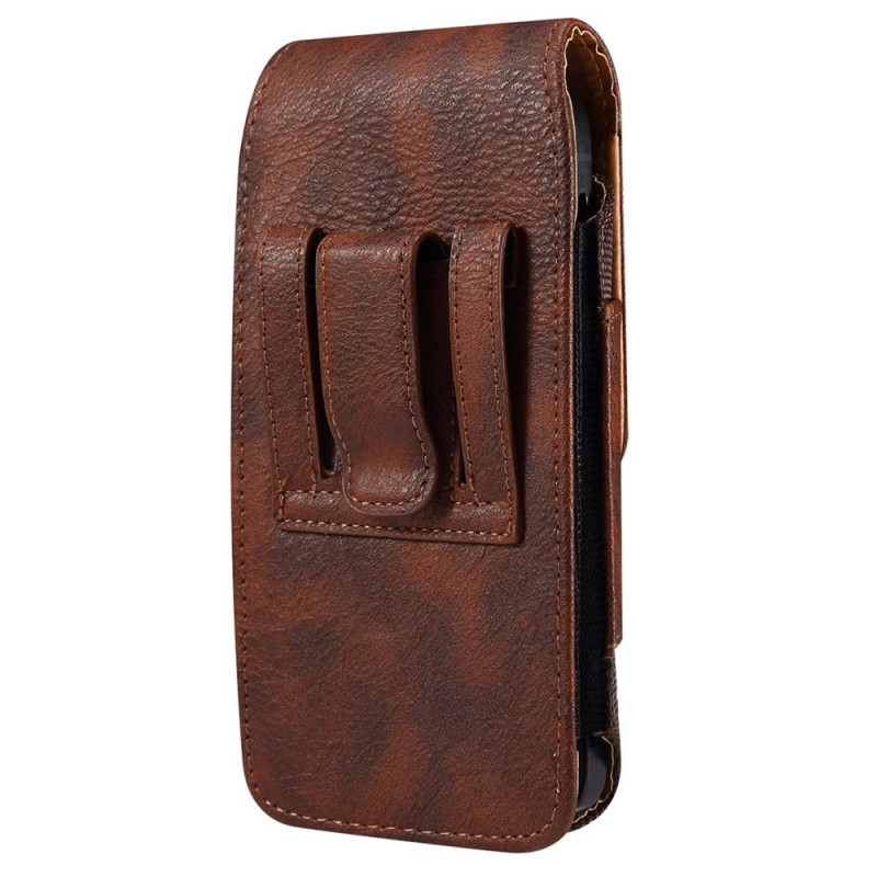 Étui Ceinture Universel en Cuir Microfibre avec Porte-Carte pour Smartphone 6,5 Pouces