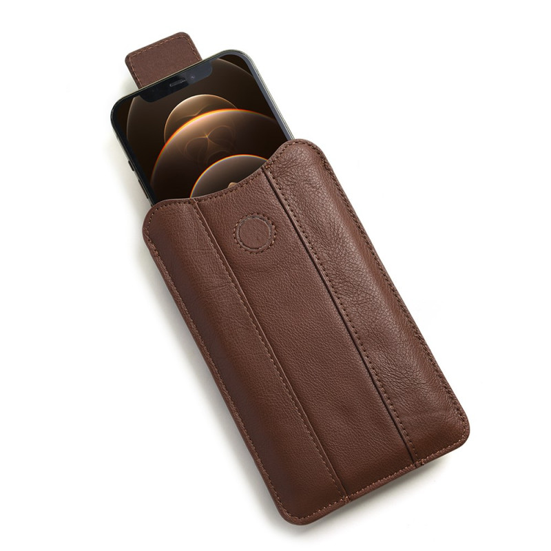 Étui Ceinture Vertical en Cuir pour Smartphone 5,5 à 6,5 pouces