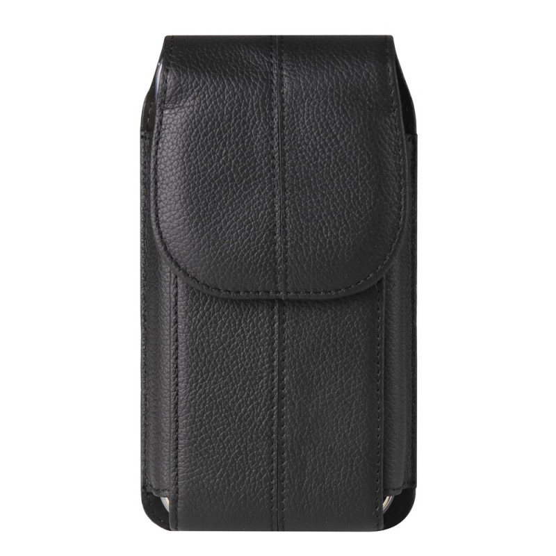 Étui Ceinture en Cuir Véritable avec Clip et Crochet pour Smartphone 7,2 pouces