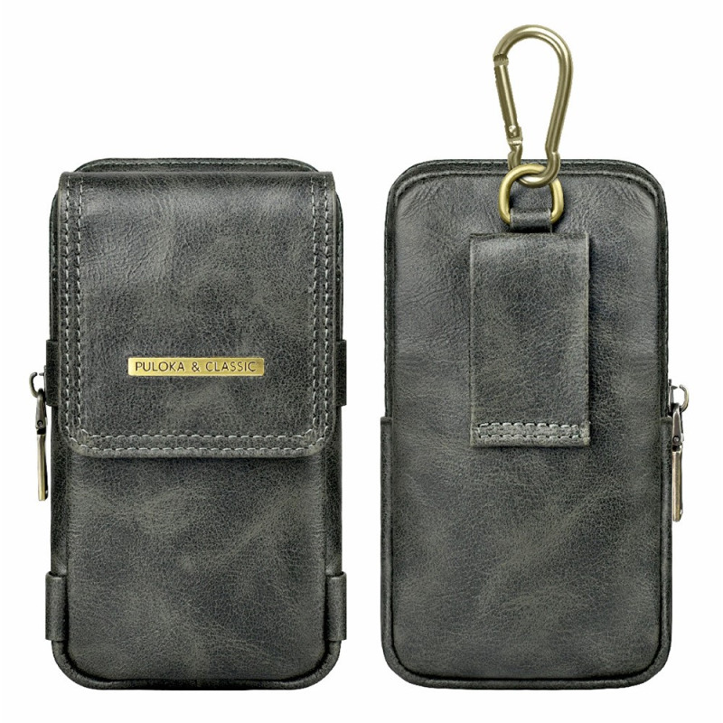 Étui Ceinture Suspendu avec Porte-Monnaie et Porte-Stylo pour Smartphone jusqu'à 7,2 pouces