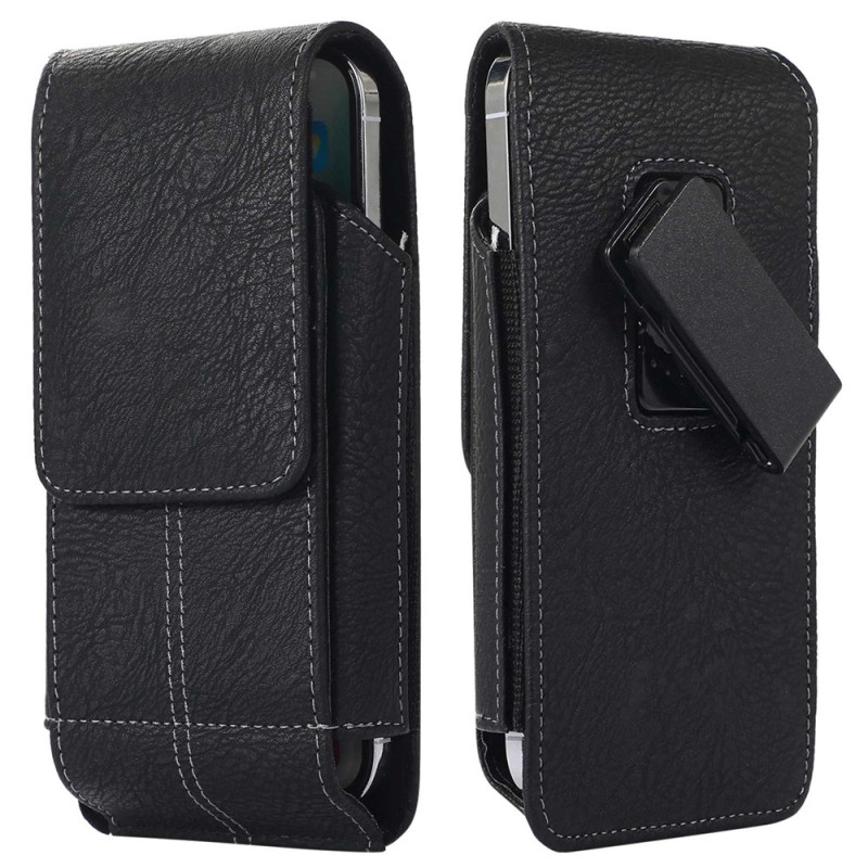 Étui Ceinture Vertical avec Clip Rotatif et Porte-Cartes pour Smartphone 5,5 à 6,7 pouces