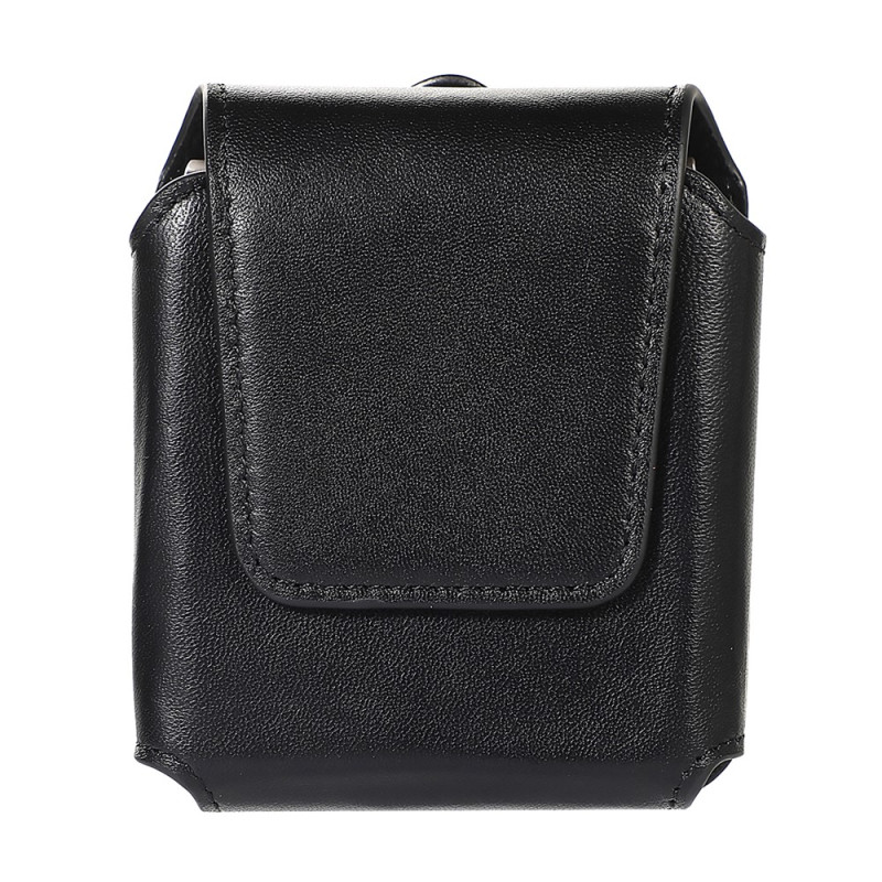 Étui Ceinture Vertical en Cuir Véritable pour Samsung Galaxy Z Flip avec Mousqueton