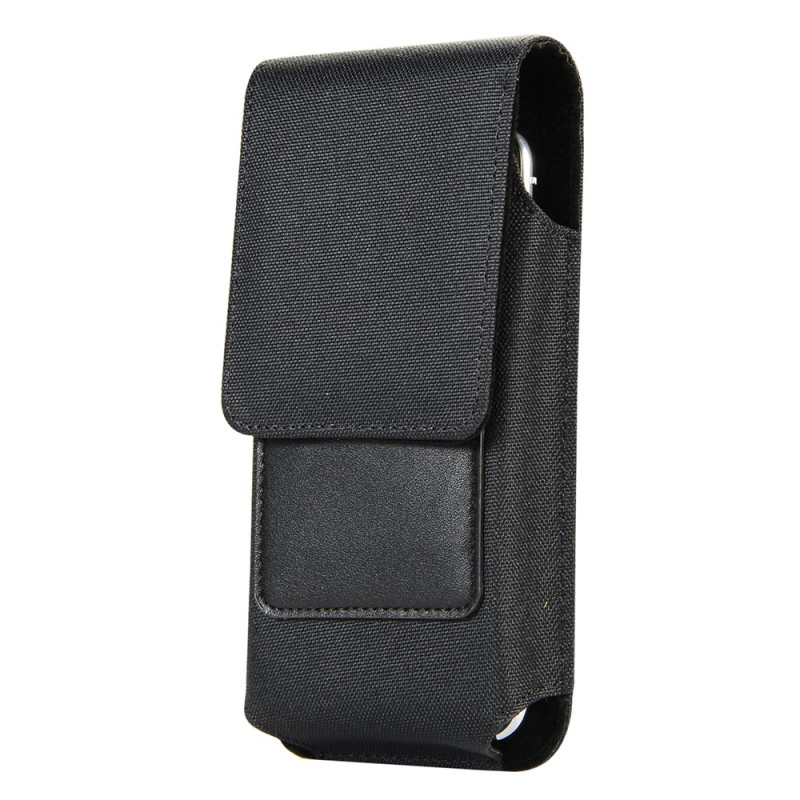 Étui Ceinture Vertical en Nylon et Cuir PU pour Smartphone 5,2 pouces