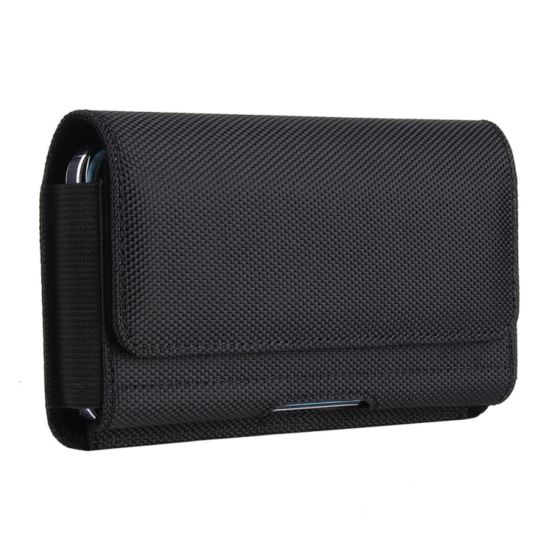 Étui Ceinture en Cuir PU pour Smartphone 7 pouces avec Fermeture Magnétique et Porte-Cartes