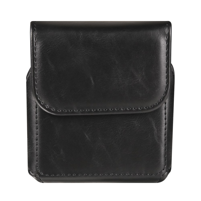 Étui Ceinture en Cuir PU Effet Crazy Horse pour Samsung Galaxy Z Flip et Smartphones Pliables
