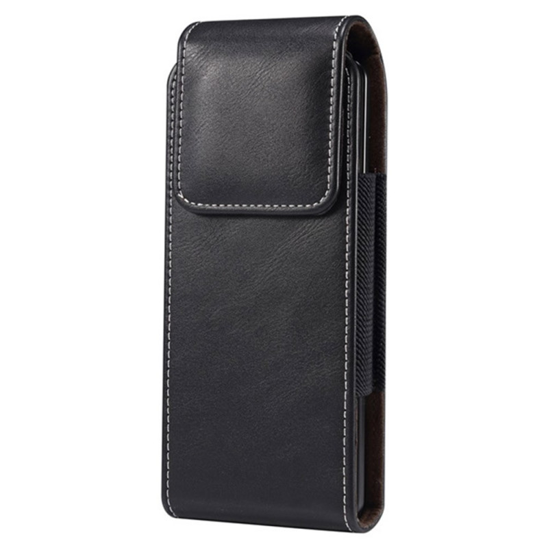 Étui Ceinture Vertical en Cuir PU pour Smartphone Pliable (taille S)