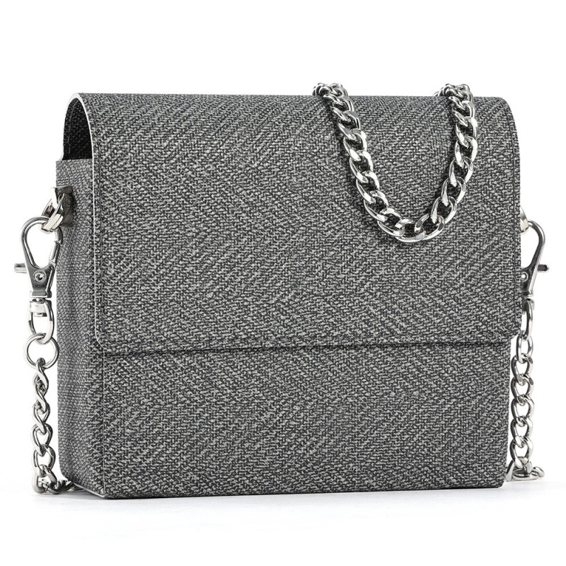 Sac Bandoulière en Cuir PU pour Smartphone avec Chaîne Métallique VILI