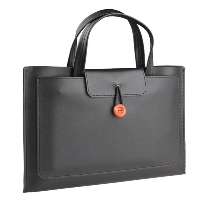 Pochette Laptop 16 pouces Bouton Bois Vintage