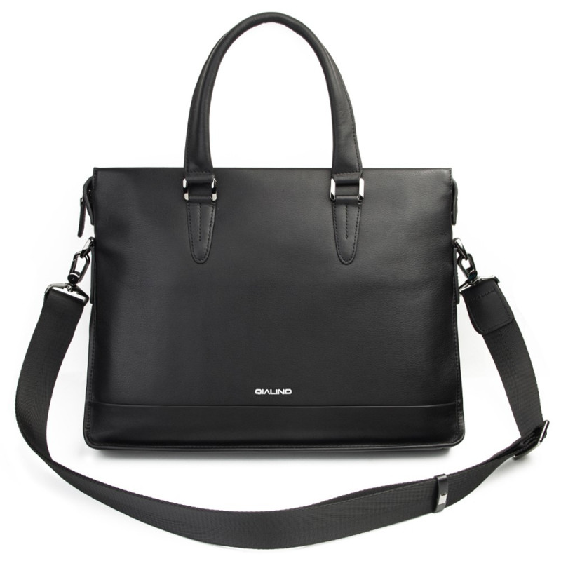 Sac Business Laptop 15 pouces en Cuir Véritable QIALINO