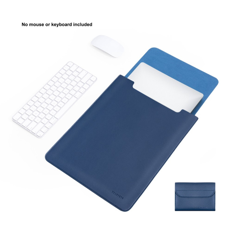 Pochette Laptop 15,6-16 pouces Verticale avec Pochette en Cuir PU HUASHENG