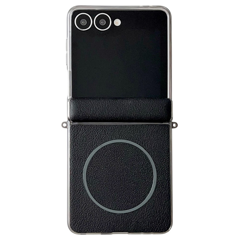 Coque Samsung Galaxy Z Flip 8 Magnétique Texture Cuir