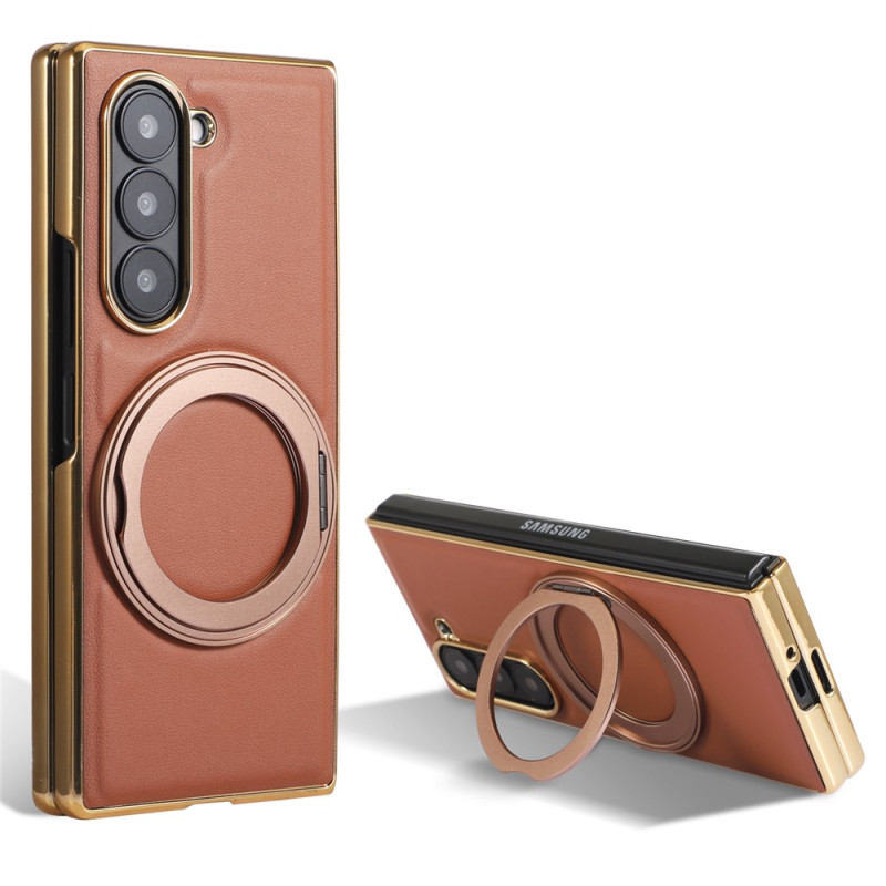 Coque Samsung Galaxy Z Fold 8 Ultra Magnétique Finition Nappa avec Support