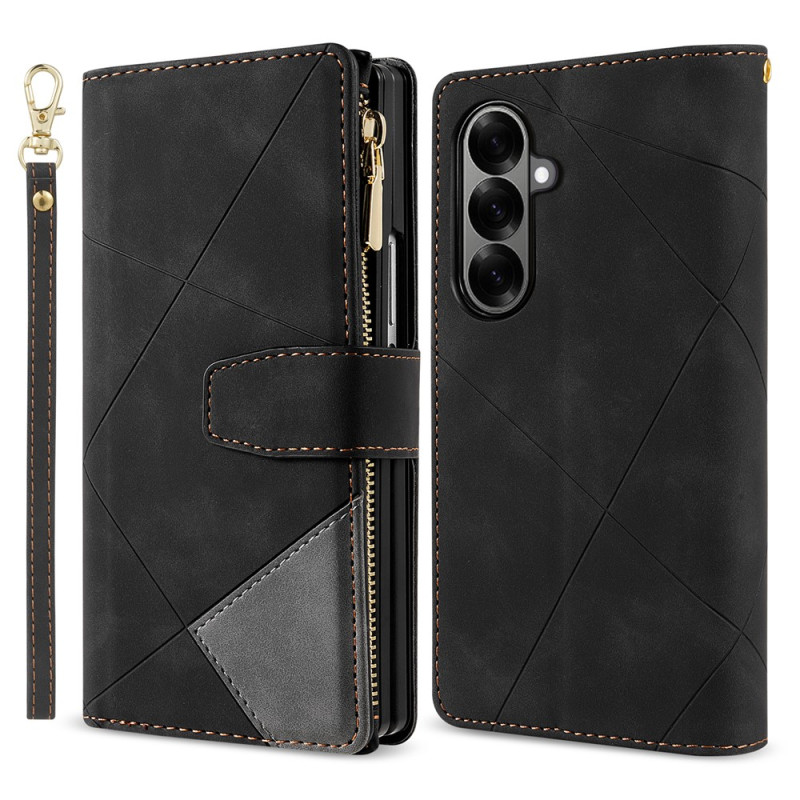 Housse Samsung Galaxy Z Fold 8 Ultra Portefeuille Effet Daim Bicolore