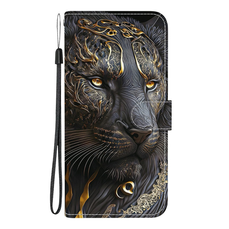 Housse Oppo Reno 16 5G / 16 Pro 5G Lion Noir et Doré