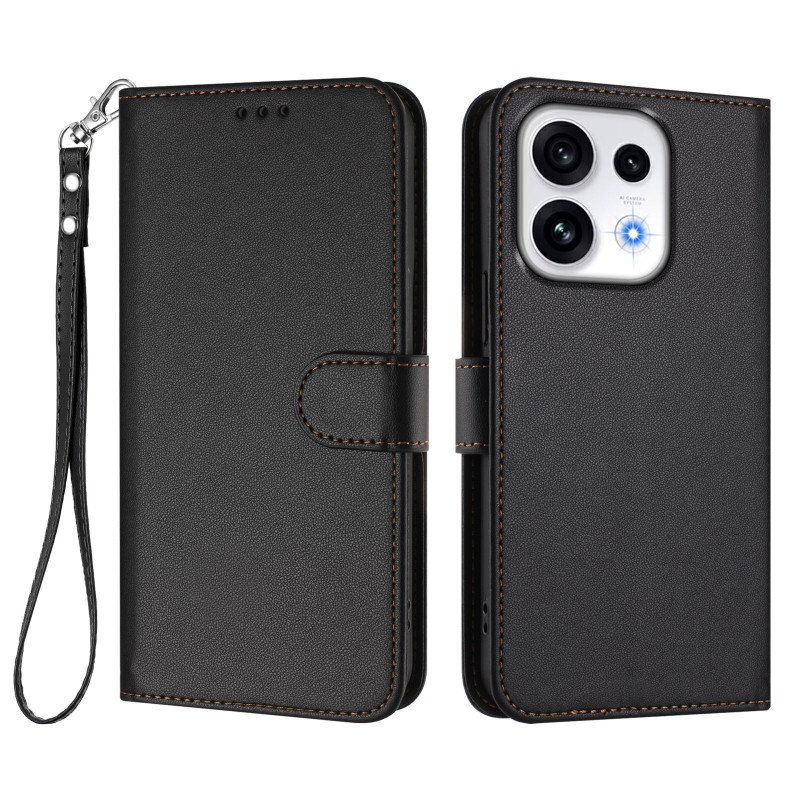 Housse Oppo Reno 16 5G / 16 Pro 5G Portefeuille et Lanière