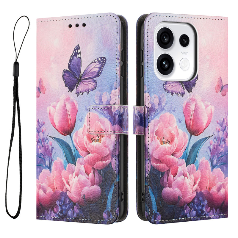 Housse Oppo Reno 16 F 5G / 16 FS 5G Tulipes